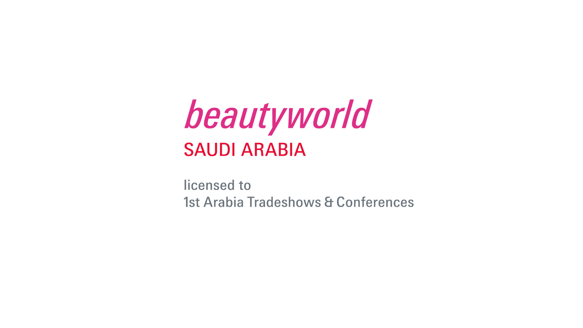 Logo Beautyworld Saudi Arabia licensed to 1st Arabia Tradeshows & Conferences